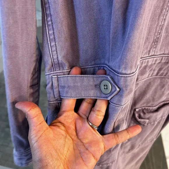 Madewell Purple Jumpsuit with Long Sleeves and Relaxed Fit - Picture 7 of 9